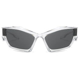 Trendy Wrap Around Sunglasses for Men Women Fashion Cool Sport Stylish Cat Eye Sun Glasses Glasses Alien Space Shades