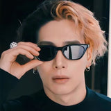 Retro Rectangle Sunglasses for Women Small Clout Goggles Fashion Designer Cool Square Shades with Small Face Narrow In Australia - Darrahopens