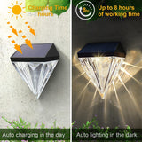 Solar Fence Lights Diamond, 6 Pack Deck Lights Outdoor Waterproof Step Lights Solar Powered for Garden Yard Patio Stair,Wall Mount In Australia - Darrahopens