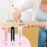 Cute Retractable Box Cutters,Sharp Cartons Cardboard Cutter Razor Knife for Christmas,Smooth Mechanism Perfect for Office (3 Pack) In Australia - Darrahopens