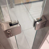 Heavy Duty Square Flat Back Glass Clamp 45×45 mm for Tempered Glass or Laminated Glass, Satin/Brushed Finish(pcs) In Australia - Darrahopens