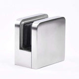 Heavy Duty Square Flat Back Glass Clamp 45×45 mm for Tempered Glass or Laminated Glass, Satin/Brushed Finish(pcs)