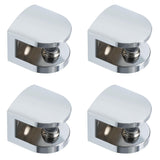 Glass Shelf Brackets, Glass Clamp for 8-10 mm Wood/Glass, Adjustable Shower Brackets Glass Railing Polished Chrome, 4 Pcs In Australia - Darrahopens