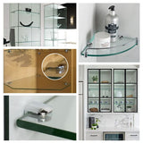 Glass Shelf Brackets, Glass Clamp for 8-10 mm Wood/Glass, Adjustable Shower Brackets Glass Railing Polished Chrome, 4 Pcs In Australia - Darrahopens