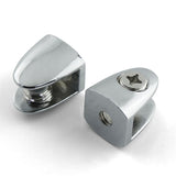 2 Pcs Glass Shelf Bracket Adjustable Zinc Alloy Glass Door Cabinet Clip 
 Glass Shelf Bracket Duty Clamp Shelf Silver