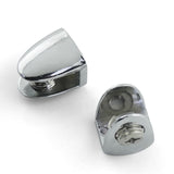 2 Pcs Glass Shelf Bracket Adjustable Zinc Alloy Glass Door Cabinet Clip 
 Glass Shelf Bracket Duty Clamp Shelf Silver