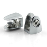 2 Pcs Glass Shelf Bracket Adjustable Zinc Alloy Glass Door Cabinet Clip 
 Glass Shelf Bracket Duty Clamp Shelf Silver