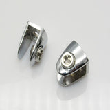 2 Pcs Glass Shelf Bracket Adjustable Zinc Alloy Glass Door Cabinet Clip 
 Glass Shelf Bracket Duty Clamp Shelf Silver