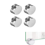 [4 Pieces] Adjustable Frameless Rectangular Glass Shelf Bracket Bracket Heavy Fixture Shelf Shelf clamp In Australia - Darrahopens