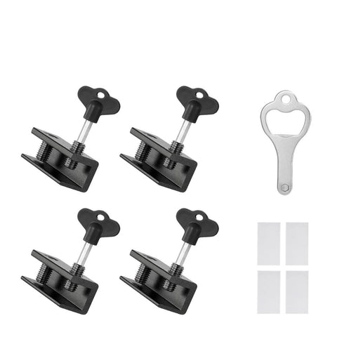 Window Locks,4 Sets Sliding Window Locks with Key for Vertical & Adjustable Security Window Lock for Patio Bedroom Home In Australia - Darrahopens