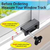 Window Locks,4 Sets Sliding Window Locks with Key for Vertical & Adjustable Security Window Lock for Patio Bedroom Home