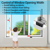 Window Locks,4 Sets Sliding Window Locks with Key for Vertical & Adjustable Security Window Lock for Patio Bedroom Home