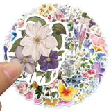 50 Pcs Flower Stickers,Vinyl Waterproof Stickers for Laptop,Skateboard,Water Bottles,Cute Flower Stickers for Kids Teens Adult In Australia - Darrahopens