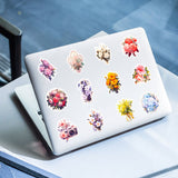 50 Pcs Flower Stickers, Non-Repetitive Funny Design Romantic Flower Stickers, Cute Stickers Vinyl Waterproof Stickers for Girls In Australia - Darrahopens