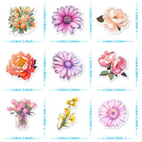 50 PCS Cute Flower Stickers Waterproof Flower Stickers for Water Bottle,Vinyl, Aesthetic, Trendy, Waterproof Stickers and Decals