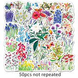 50 Pcs Flower Stickers,Vinyl Waterproof Stickers for Laptop,Bumper,Skateboard,Water Bottles,Computer,Phone, Cute In Australia - Darrahopens
