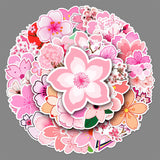 50 Packs Cherry Blossoms Flower Stickers Water Bottles Laptop Phone Motorcycle Computer Guitar Skateboard Hydroflasks Sakura In Australia - Darrahopens