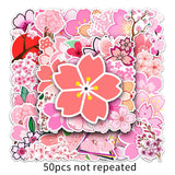 50 Packs Cherry Blossoms Flower Stickers Water Bottles Laptop Phone Motorcycle Computer Guitar Skateboard Hydroflasks Sakura In Australia - Darrahopens