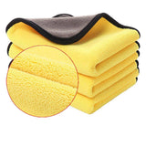 5 Pack Microfiber Cleaning Towels, Thick Quick Drying Dual Layer for Car Washing Polishing Waxing Auto Detailing, (Grey/Yellow) In Australia - Darrahopens