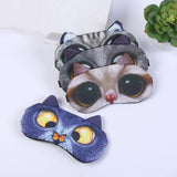 4 Pack Cute Animal Funny Sleep Eye Mask for Sleeping Cat Dog Soft Plush Blindfold Sleep Masks Eye Cover Eyeshade for Kids Girls In Australia - Darrahopens