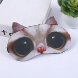 4 Pack Cute Animal Funny Sleep Eye Mask for Sleeping Cat Dog Soft Plush Blindfold Sleep Masks Eye Cover Eyeshade for Kids Girls In Australia - Darrahopens