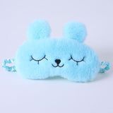 4 Pack Cute Animal Rabbit Sleeping Eye Mask Soft Plush Blindfold Sleep Masks Eye Cover for Kids Girls Women Home Sleeping In Australia - Darrahopens