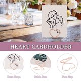 20pcs Heart Card Holders Rose Gold Mini Place Card Holder Cute Name Card Holder Metal Photo Clip Card Display Stand for Wedding In Australia - Darrahopens