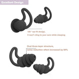 Ear Plugs for Noise Reduction, Reusable Silicone Anti-Noise Earplugs for Sleeping Snoring Traveling Studying Working