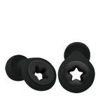 Star-Shaped Noise Reduction Ear Plugs - Black/Pink - Soft Silicone-8 Tips (S/M/L) - 26dB Reduction-Enhance Focus & Sleep Quality