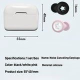 Star-Shaped Noise Reduction Ear Plugs - Black/Pink - Soft Silicone-8 Tips (S/M/L) - 26dB Reduction-Enhance Focus & Sleep Quality