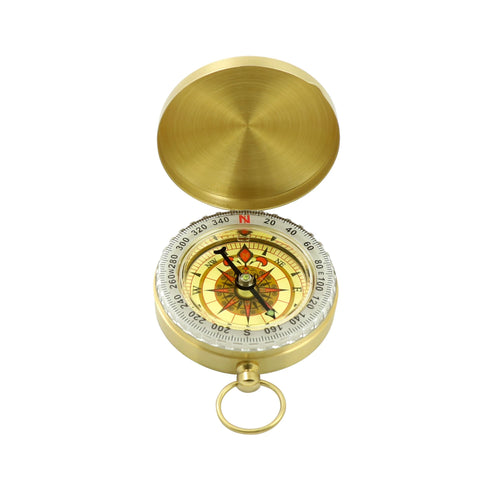 Gold Brass Pocket Compass for Camping, Hiking, Wilderness Backpacking, Survival Gear Pack Orienteering Hunting Navigation Tool In Australia - Darrahopens