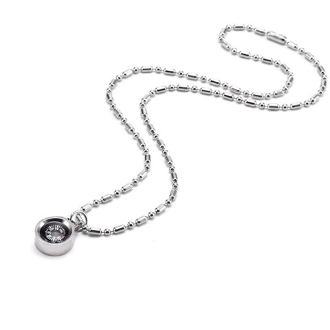Mini Grade Compass, Pocket Survival Compass, Waterproof Hiking Compass, Special Necklace Compass-Survival Hiking Gear for Women