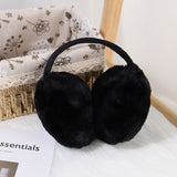 Ear Muffs for Women Faux Fur Winter Girls Earmuffs Fluffy Adjustable Ear Warmers Cute Ear Covers Black Warm Ear In Australia - Darrahopens