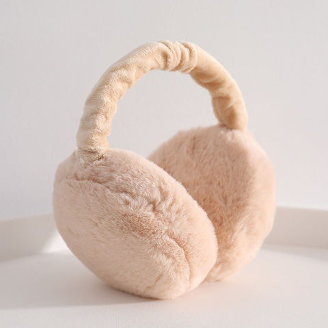 Winter Warm Ear Muffs Portable Foldable Ear Muffs Outdoor Men And Women's Plush Ear Warmer Ear Muffs （beige） In Australia - Darrahopens