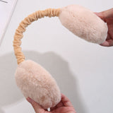 Winter Warm Ear Muffs Portable Foldable Ear Muffs Outdoor Men And Women's Plush Ear Warmer Ear Muffs （beige） In Australia - Darrahopens