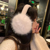 Womens Girls Winter Fashion Adjustable Faux Fur EarMuffs Ear Warmers,
 Earmuffs for Winter,Outdoor Headband Fuzzy Earwarmer