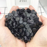200 PCS Buckle Plastic Button, 2 Colors Shoe Charm Buttons Round Buttons Wristband Charm Backs(Black, Transparent) In Australia - Darrahopens