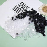 200 PCS Buckle Plastic Button, 2 Colors Shoe Charm Buttons Round Buttons Wristband Charm Backs(Black, Transparent) In Australia - Darrahopens
