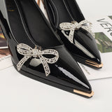 Rhinestone Shoe Clips Crystal Shoe Buckles Bow Square Wing Shoe Clips for Women Dress Shoes Classic Wedding Shoes on Accessories