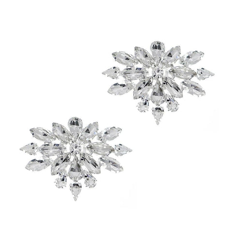A Pair of Flower-shaped Rhinestones Crystal Shoe Clips Women Bride Wedding Party Jewelry Charms Buckle Shoe Decoration Accessories In Australia - Darrahopens