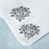 A Pair of Flower-shaped Rhinestones Crystal Shoe Clips Women Bride Wedding Party Jewelry Charms Buckle Shoe Decoration Accessories In Australia - Darrahopens