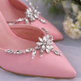 1 Pair Pearl Shoe Clips Rhinestone Crystal Bridal Shoe Buckles Decorative Flower Shoe Charms Floral Shoe Decoration for Wedding In Australia - Darrahopens