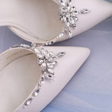 1 Pair Pearl Shoe Clips Rhinestone Crystal Bridal Shoe Buckles Decorative Flower Shoe Charms Floral Shoe Decoration for Wedding In Australia - Darrahopens