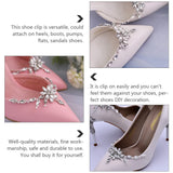 1 Pair Pearl Shoe Clips Rhinestone Crystal Bridal Shoe Buckles Decorative Flower Shoe Charms Floral Shoe Decoration for Wedding In Australia - Darrahopens