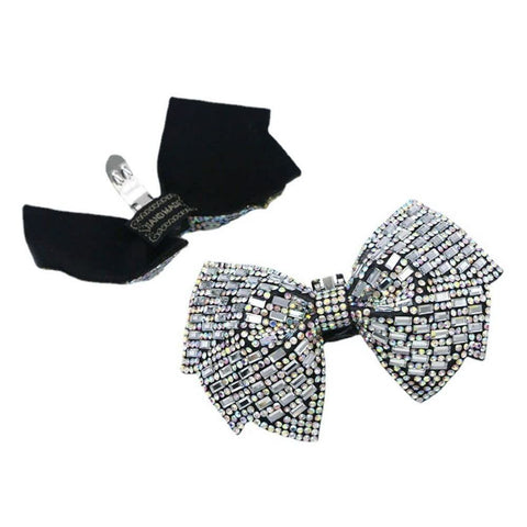 2Pcs Women Sparkle Bow Detachable Shoe Clips Removable Shoe Buckles Decorative Shoes Accessories for Wedding party In Australia - Darrahopens