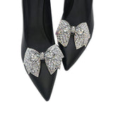 2Pcs Women Sparkle Bow Detachable Shoe Clips Removable Shoe Buckles Decorative Shoes Accessories for Wedding party In Australia - Darrahopens