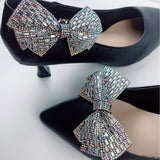 2Pcs Women Sparkle Bow Detachable Shoe Clips Removable Shoe Buckles Decorative Shoes Accessories for Wedding party In Australia - Darrahopens