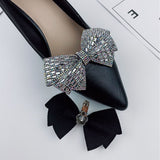 2Pcs Women Sparkle Bow Detachable Shoe Clips Removable Shoe Buckles Decorative Shoes Accessories for Wedding party In Australia - Darrahopens