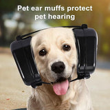 Dog Noise Protection Ear Muffs for Dogs Hearing Protection for Dogs Noise Cancelling Headphones for Dogs (Black)