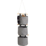 Cotton Linen Fabric Closet Detachable Foldable Washable Hanging Storage Bag with 3 Pockets Over The Wall Door Organizer for Room In Australia - Darrahopens